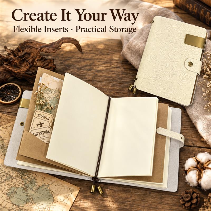 Top Grain Leather A6 Printed T - Vintage Leather Journal Notebook review and price