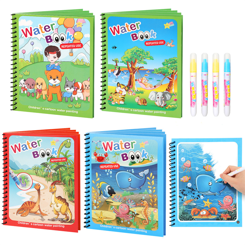 Montessori Toys Reusable Color - Reusable Water Magic Coloring Book review and price