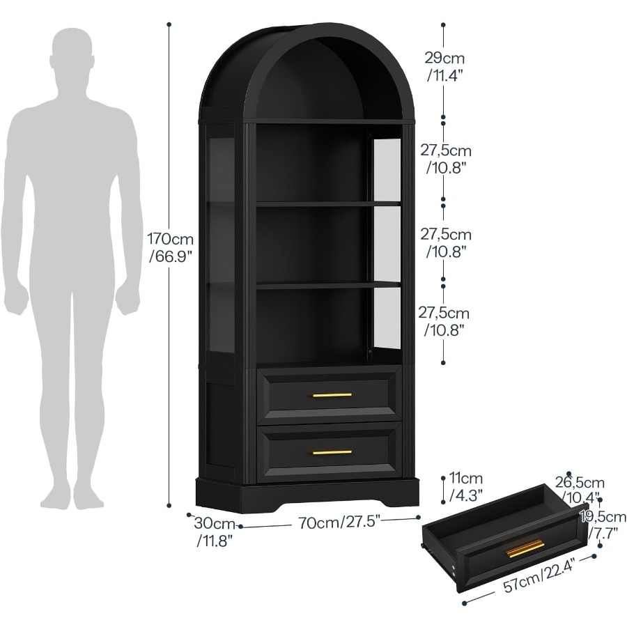 Display Cabinet, Tall Arched B - Books review and price