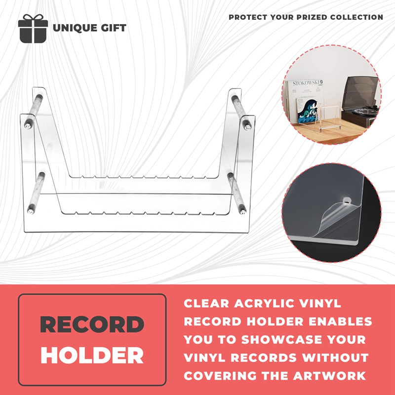 Clear Vinyl Record Stand Holde - Books review and price