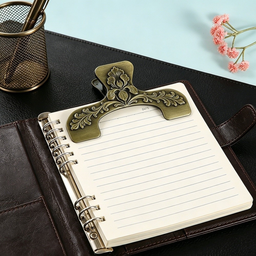 Vintage Carved Metal Book Clip - Stationery Books review and price