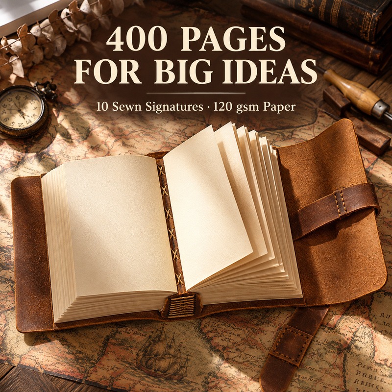 Handmade Leather Traveler Note - Vintage Leather Journal Notebook review and price
